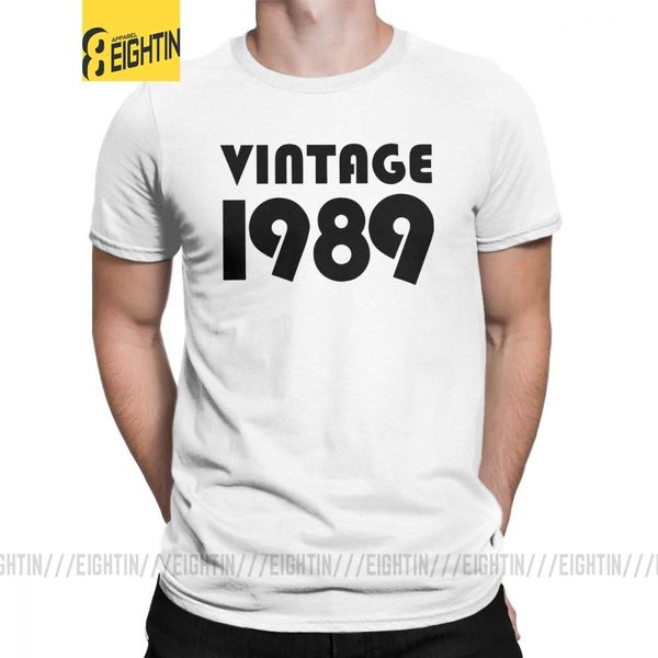 

vintage 1989 birthday anniversary birth vintage pure short sleeve crew neck print clothes sport hooded sweatshirt hoodie men t shirt