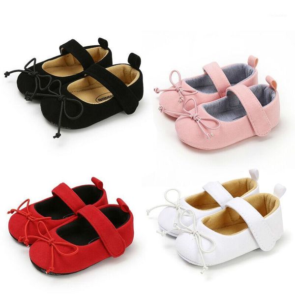 

athletic & outdoor born baby girl shoes prewalker toddler soft sole sneakers 0-18m crib bow princess anti-slip casual white red black pink1