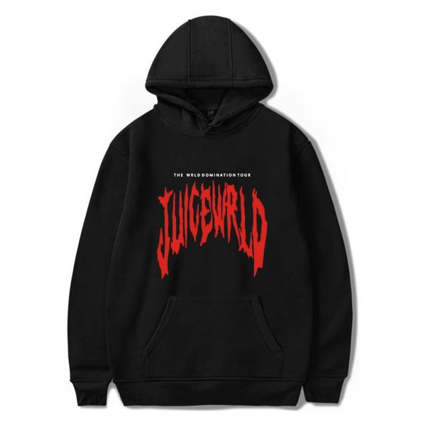 

men's hoodies & sweatshirts rapper juice wrld emo trap song "lucid dreams" hip hop print hooded sweatshirt women/men clothes, Black