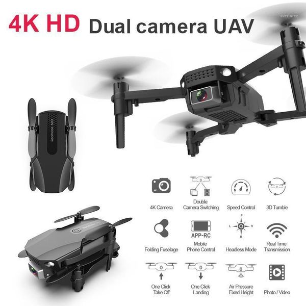 

drones r16 drone 4k hd dual lens mini wifi 1080p real-time transmission fpv 2.4g 4chdrone follow me foldable rcquadcopter toy1