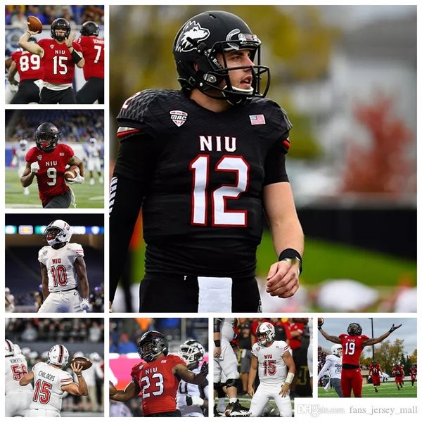 NCAA Northern Ellinois Huskies Niu College Футбол Футбол Джеймс Эстер Джерси Мэтт Ферренс Дастин Флетчерет Рэйшаун Гейсплющие майки на заказ Сшитая Джерсиская рубашка