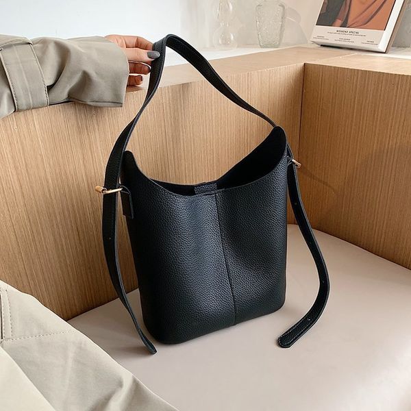 

totes shoulder bags for women 2020 luxury vintage bucket bag ladies bag quality leather cross-body purse handbag c1026