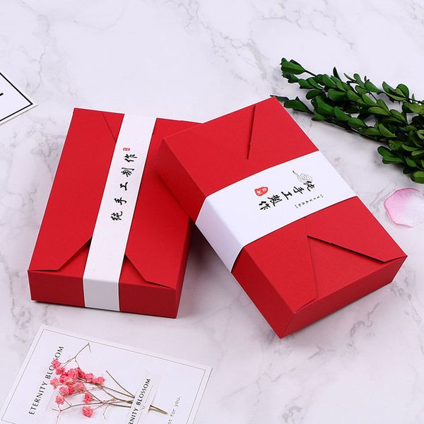 

envelope shape red cardboard box gift packaging paper box cookies cake boxes
