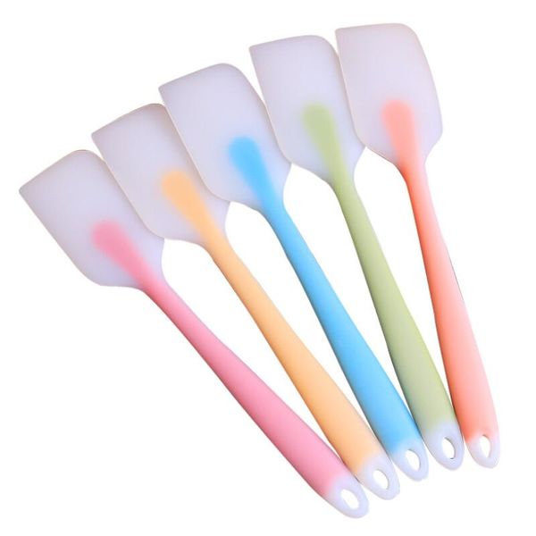 A ordem da amostra 5pcs Grande Translucent de pastelaria do silicone Espátula bolo de creme de manteiga de 27,5 centímetros de silicone Espátula LX3777