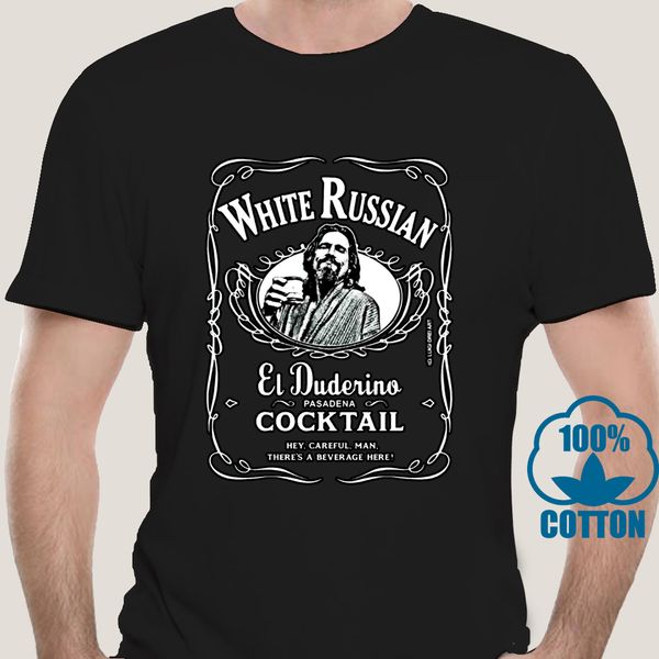

3834a the big lebowski the dude white russian cocktail black cotton men t-shirt 2019 tees sport hooded sweatshirt hoodie