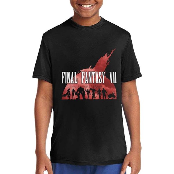 

randalschultz final fantasy 7 logo teenage short sleeve crew neck t-shirt 100% cotton graphic t shirts black sport hooded sweatshirt hoodie