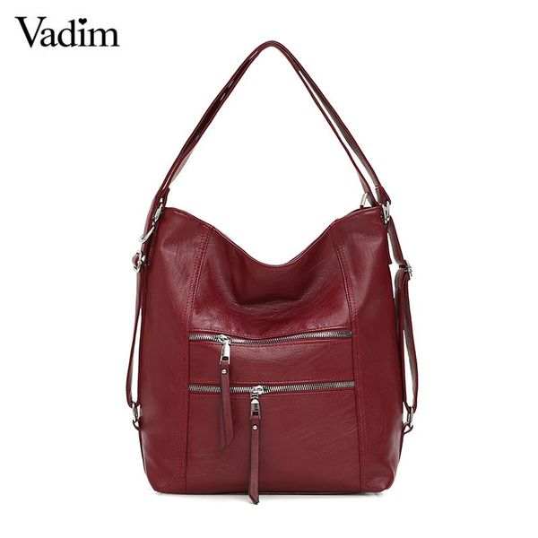 

vadim designer women shoulder bags pu leather ladies handbag multifunction female handle bag large capacity bolsa feminina