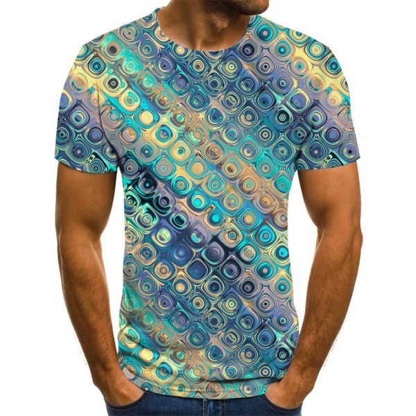 

three-dimensional abstraction summer daily 3d print shirts hippie comics hentai men clothing