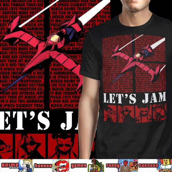 

cowboy bebop lets jam anime manga fashion short creative printed t-shirt men's tee customize tee shirts sport hooded sweatshirt hoodie