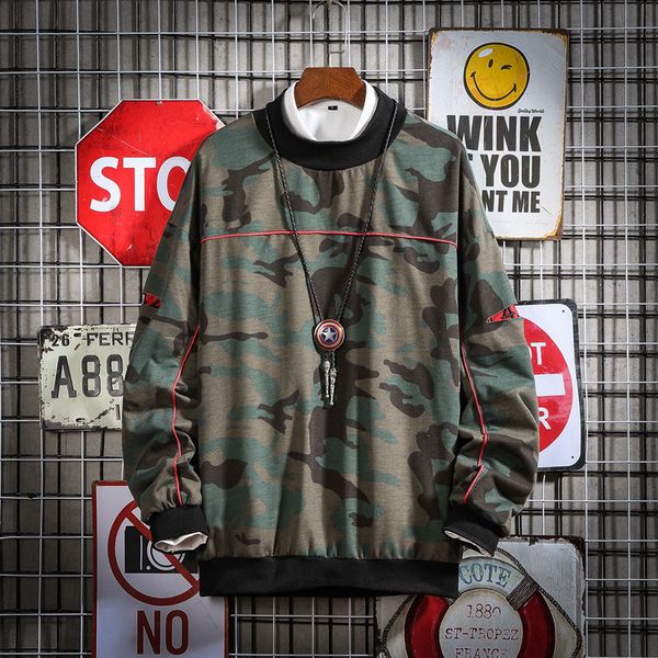

2021 camouflage hoodies men new fashion sweatshirt male hoody autumn winter hoodie plus size 6bzl, Black