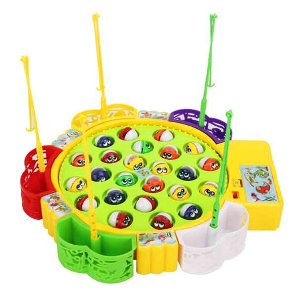 

kids fishing game musical electric fishing toy with 24 fishes, xmas gift