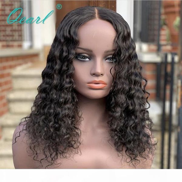 

curly human hair wig 2x5 silk scalp lace wigs malaysian remy hair deep part hidden knots for women 150% qearl, Black;brown