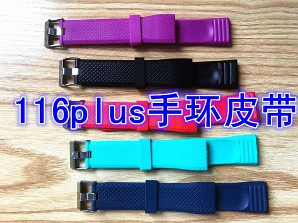 

it is suitable for 116plus smart bracelet, silicone and tpu solid color sport replacement wrist strap