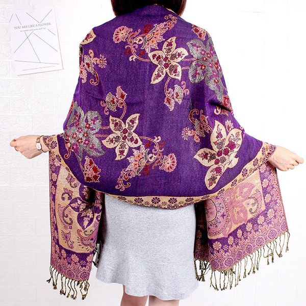 

scarves fashion winter ethnic woman scarf warm wrap soft lady shawl travel all-match tassel poncho cape schal, Blue;gray