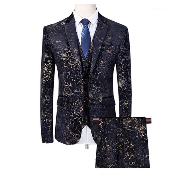 

men print tuxedo suit set slim fit size m-6xl mens wedding bridegroom prom suits with pants male 3 piece suit jacket vest pants1, White;black