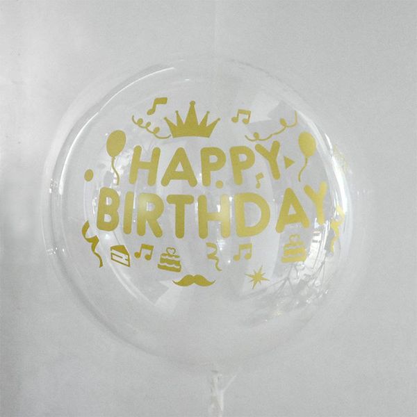 

1 шт. 20 дюймов прозрачный воздушный шар с наклейкой с днем рождения воздушные шары гелиевый шар свадьба свадьба день для вечеринки украшени