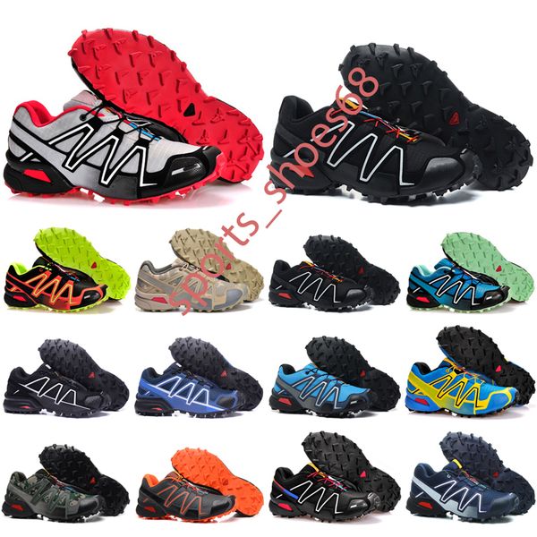 

2021 new basketball shoes speedcross 3 4 speed shoes men walking ourdoor speed cross athletic hiking running shoes size 36-45, White;red