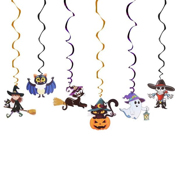 

yoriwoo scary halloween pumpkin hanging swirls witch horror haunted house hanging garlands christmas halloween party decoration wmtgpz