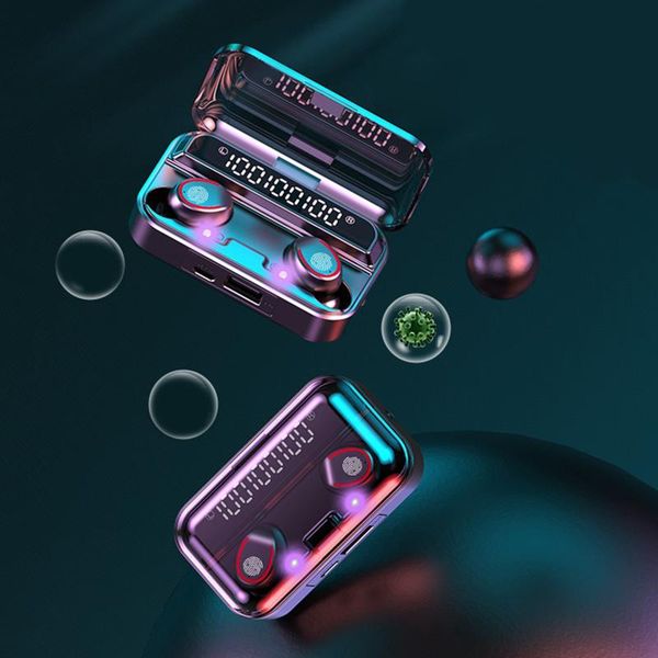 

mini hifi 2000mah bluetooth 5.1 tws earbuds touch control w/ charging case