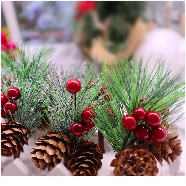 

small berry stems artificial pine cones branches picks for christmas flower arrangements wreaths xmas holiday floral dec jllfhh