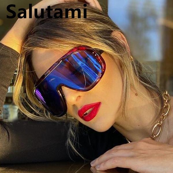 

sunglasses vintage one piece oversize mirror for women 2021 shield uv400 big glasses men cool punk shades black, White;black