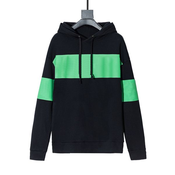 

2020fw красная зеленая линия мужская мужская капюшона высокое качество свободные подгонки мужчины женщины хип-хоп толстовка размер толстовки, Black