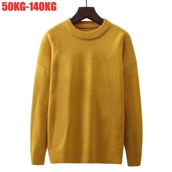 

size 8xl 7xl plus solid sweaters men chinese streetwear oversize men's jumpers knitted sweatshirt comfortable soft knitwear male, White;black