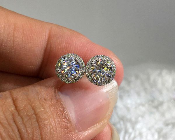 

stud solid s925 silver garnet earring for women fine real 925 jewelry bizuteria natural diamond gemstone orecchini kolczyki, Golden;silver