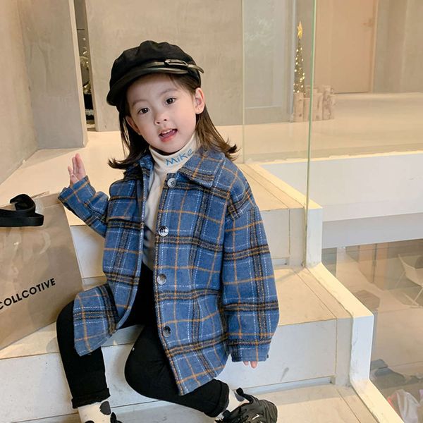 

new sle autumn foreign winter 2020 boys and girls' cotton coat children's plaid shirt 0qww, Black