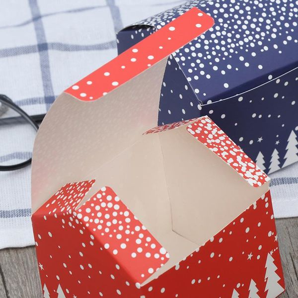 

stobag 30pcs house shape blue red paper box christmas supplies candy cookies biscuit 878cm new year gift packaging kind favor wmtvzy