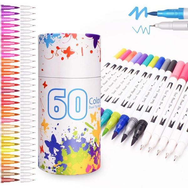 

permanent marker set art supplies for artist professional drawing pen touchfive markers pen dual headed brush 60 colors1