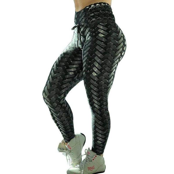 

drawstring waist leggings black weaving printed tie fitness leggings push up workout leggins autumn winter fitness pants