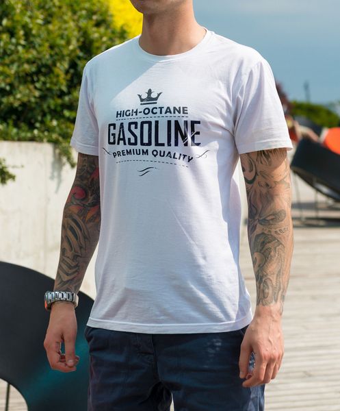 

short sleeve funny gasoline screen printed retro washed out logo premium high octane gas summer style hooded sweatshirt hoodie men t shirt