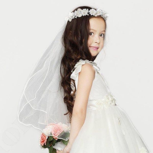 

decorative flowers & wreaths girls first communion mantilla halloween dress up fairy flower tiara wreath with 64cm long veil party wedding s