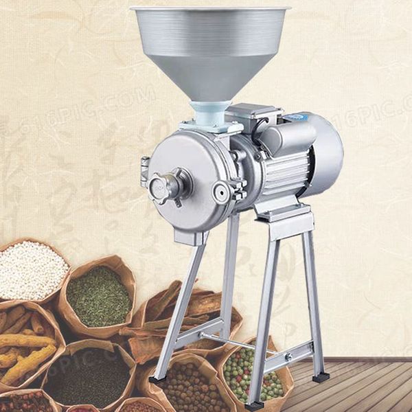 

1500wcommercial grain powder grinder processor dry and wet powder milling machine pulverizer high efficiency grinding machine220v/110v
