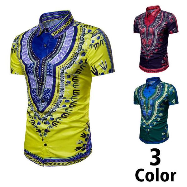 

men polos brands national style fashion shirt wholesale printed new for casual beach t paisley short sleeve shirts hip hop t shirts shi oqlh, Black