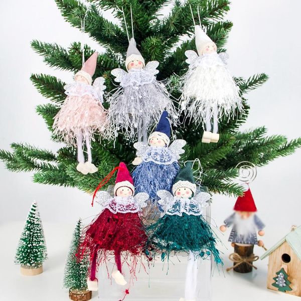 

fengrise merry decoration ornaments 2019 angel doll christmas tree pendant new year 2020 decor xmas