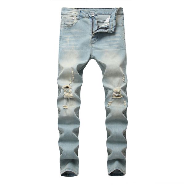 

3pm3s slim high stretch perforated and men's and high stretch perforated slim jeans men's jeans edeis, Blue