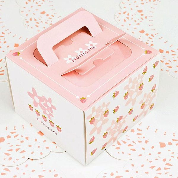 

gift wrap 4 inch cake box with handle 5 style paper cheese for birthday party1
