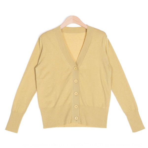 

big button v-neck knitted cardigan for women autumn and winter new 2020 loose korean pure sweater sweatercolor sweater cardigan woman x8grx, White;black