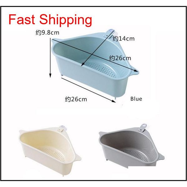 

triangular sink drain shelf shelving sink suction soap rag rack bucket kitchen drying rack spon qylfic bbgargden