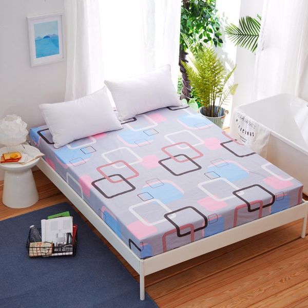 

new coming fitted sheet mattress cover with all-around elastic rubber band printed bed sheet selling bed linens lrea1
