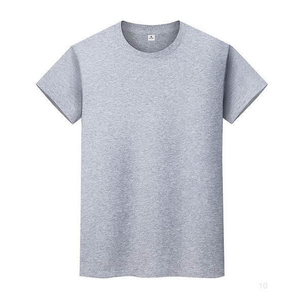 

new round neck solid color t-shirt summer cotton bottoming shirt short-sleeved mens and womens half-sleeved 2gp5ii