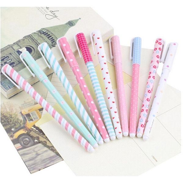 

20 pcs/lot color gel pen kawaii stationery korean flower canetas escolar papelaria gift office material jllonc insyard