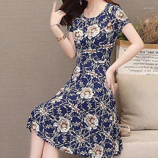 

cover-ups 2021 fashionable women's sheath dress print short sleeve large size elegant beach dresses bodycon club vestidos1