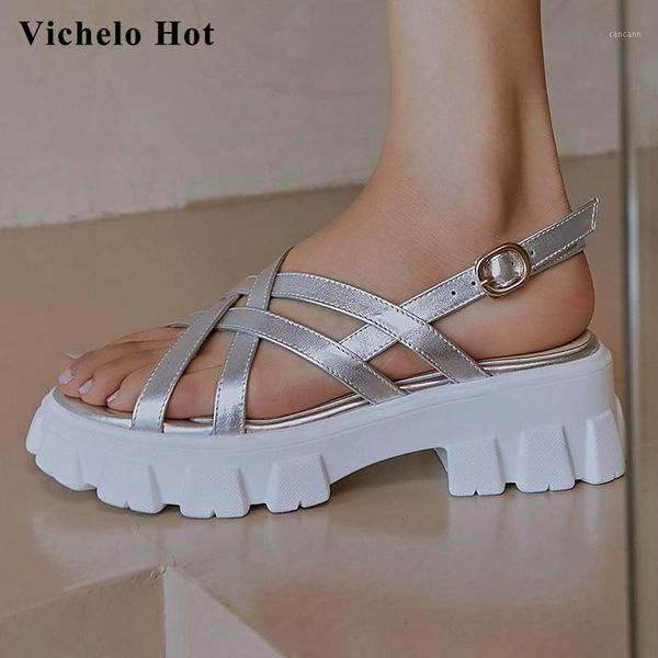 

vichelo natural leather peep toe square high heels european design simple style solid elegant lady casual sandals women l631, Black
