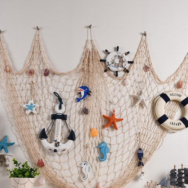 

1шт летней тропической декоративных рыб чистой mermaid партия under the sea party pirate украшение гавайской ая партия wedding decor sqcomr