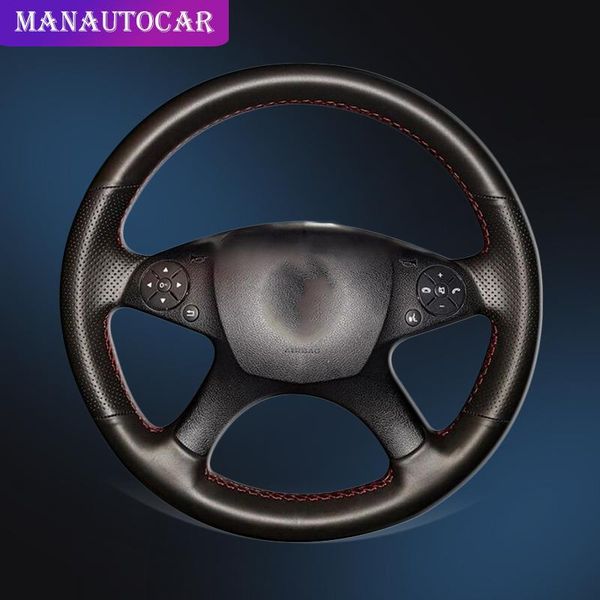 

car braid on the steering wheel cover for w204 c-class 2007-2010 c280 c230 c180 c260 c200 c300 auto wheel cover