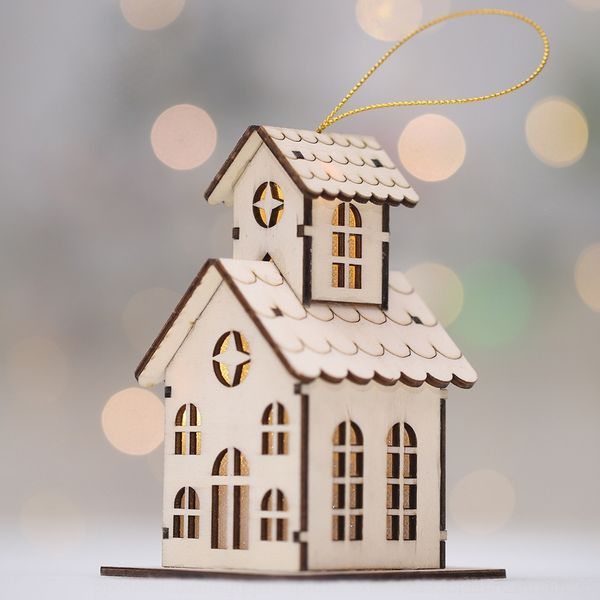

zuqul haube's new christmas cabin luminous creative christmas snow house haube decoration new decoration of with and lights colorful wo