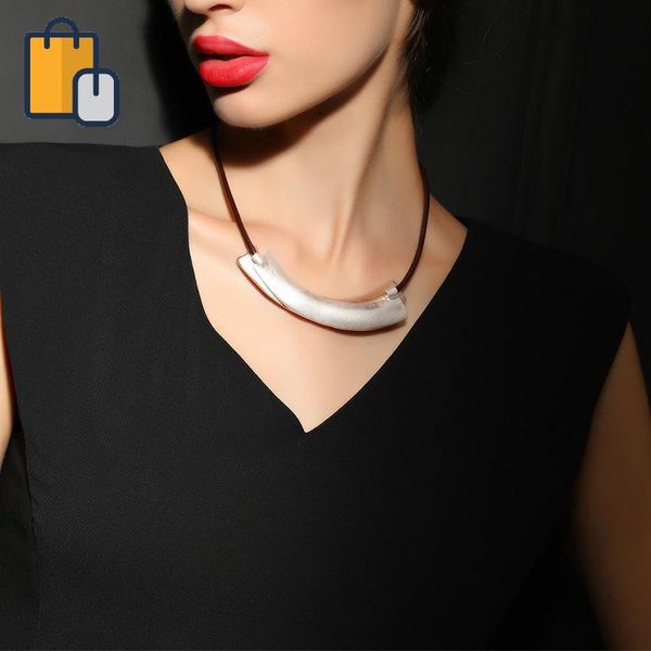 

new simple necklace jewelry women short chokers wild clavicle chain necklace, Golden;silver
